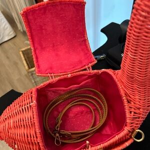 Beautiful Flamingo handmade . Bright Pink with two straps. Really fun .